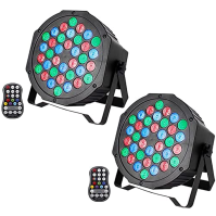 Velká Británie 2PCS dobíjecí LED baterie Par, RGB 36 LED Stage Light DMX 7CH, Party Light 7 režimů Světelné efekty s dálkovým ov